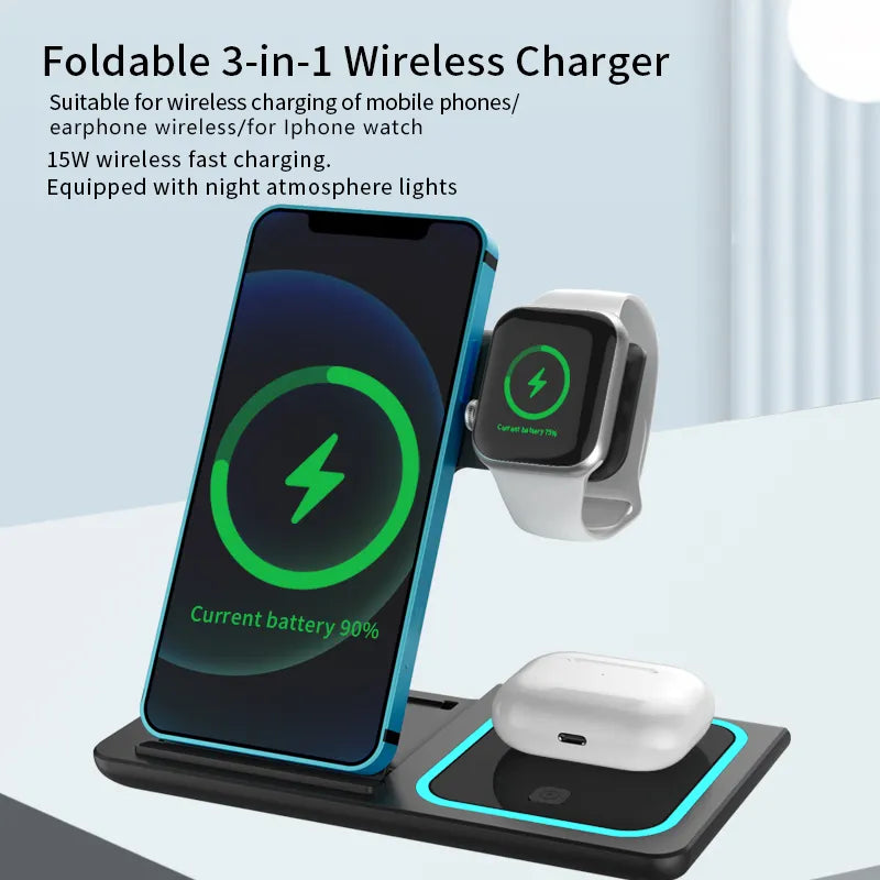 3-in-1 wireless charging station
